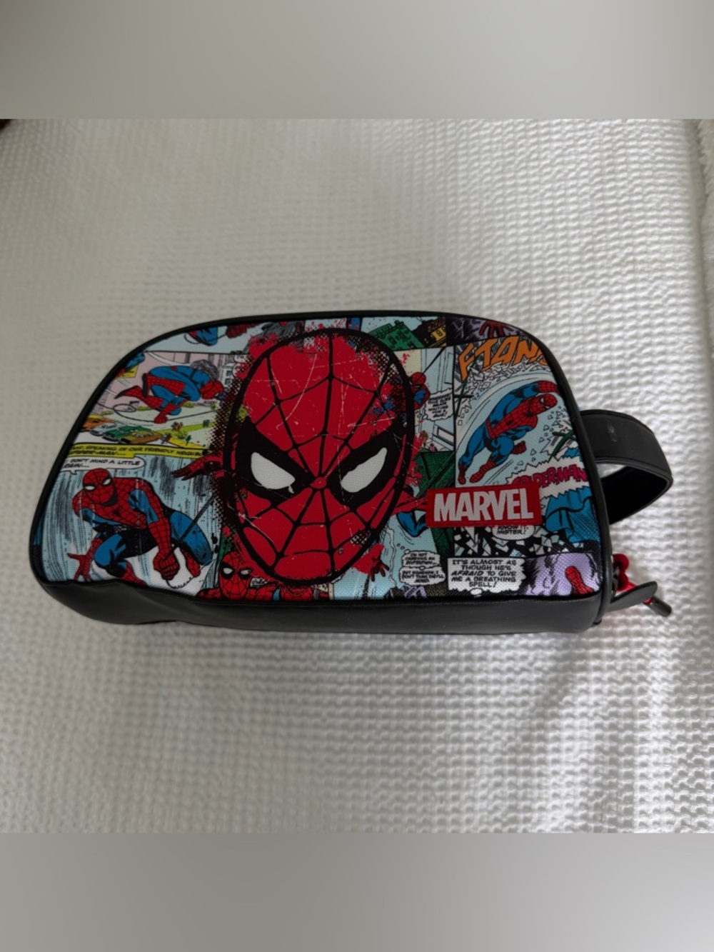 Marvel Spider-Man Comic Panel Toiletry Bag in Red, Black, Blue